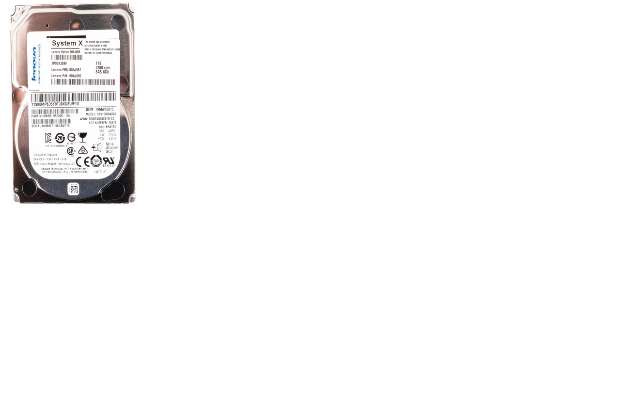 00AJ090 | IBM 1TB 7200RPM SAS 6Gb/s 2.5-inch SFF Hot-pluggable Nearline Hard Drive