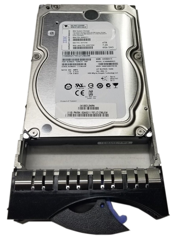 00AK211 | IBM 4TB 7200RPM SAS 6Gb/s 3.5-inch Hot-pluggable Nearline Hard Drive with Tray for Storwize V5000