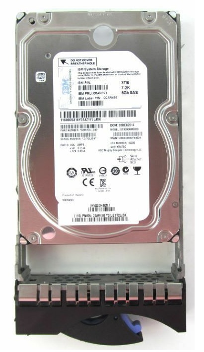 00AR321 | IBM 3TB 7200RPM SAS 6Gb/s 3.5-inch Nearline Gen. 2 Hot-pluggable Hard Drive for Storage System V7000