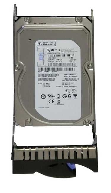 00D5316 | IBM 3TB 7200RPM SAS 6Gb/s 3.5-inch Hot-pluggable Nearline Hard Drive for System x
