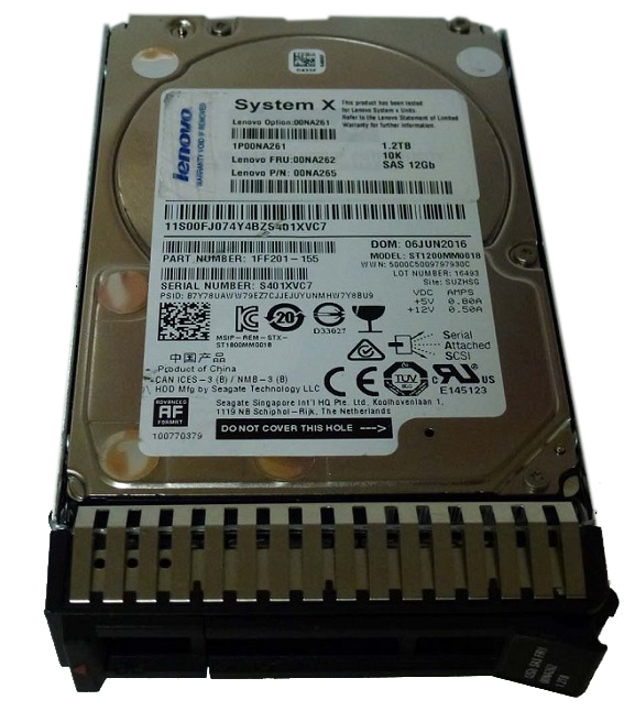 00NA261 | IBM 1.2TB 10000RPM SAS 12Gb/s 2.5-inch SFF Hot-pluggable GEN3 512E Hard Drive with Tray