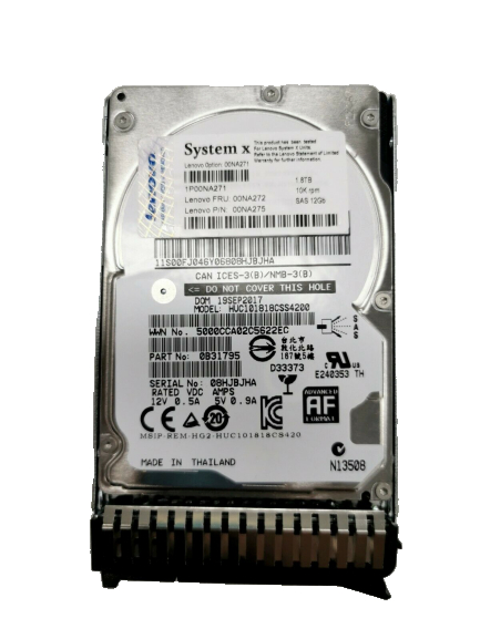 00NA271 | IBM 1.8TB 10000RPM SAS 12Gb/s 2.5-inch 512E Hot-pluggable Hard Drive