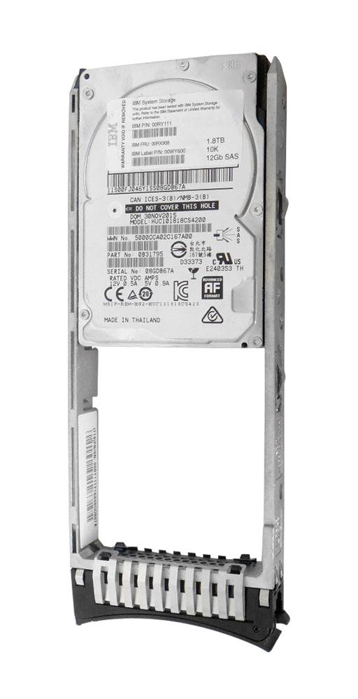00RY111 | IBM 1.8TB 10000RPM SAS 12Gb/s 2.5-inch Gen. 2 Hard Drive for Storwize V7000