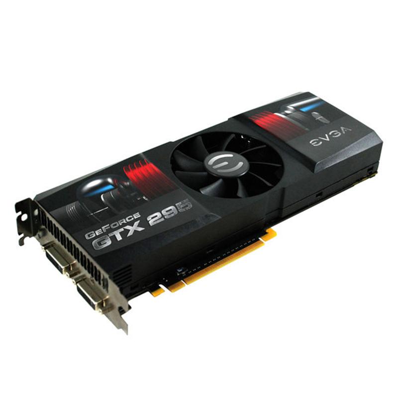 017-P3-1295-ER | EVGA GeForce CO-OP Edition GTX 295 1.7GB 896-Bit (2x 448-Bit) DDR3 PCI Express 2 x16 HDCP Ready/ SLI Supported Video Graphics Card