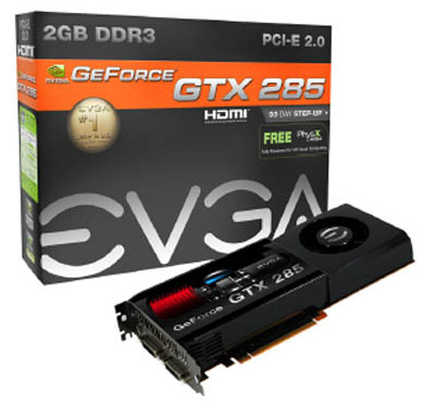 01G-P3-1080-TR | EVGA GeForce GTX 285 1GB 512-Bit DDR3 PCI Express 2 x16 HDCP Ready SLI Sup-Port Video Graphics Card for Mac Pro 2009-2012