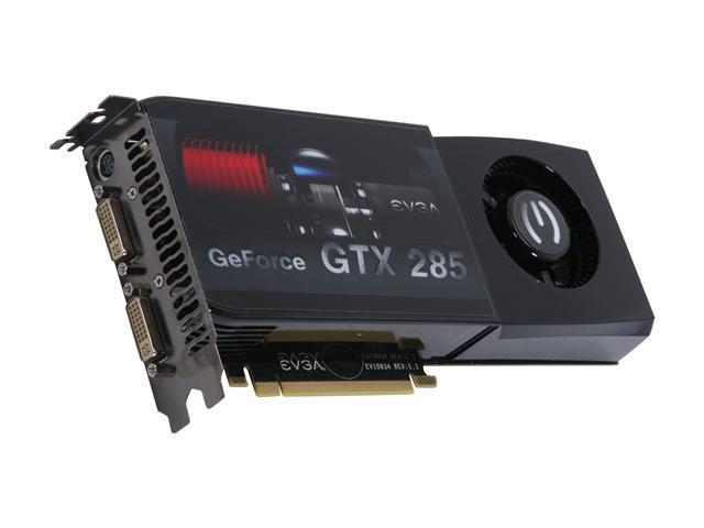 01G-P3-1180-AR | EVGA GeForce GTX 285 1GB 512-Bit DDR3 PCI-Express 2 x16 Dual DVI Graphics Card