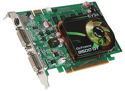 01G-P3-N959-TR | EVGA GeForce 9500 GT 1GB 128-Bit DDR2 PCI Express 2 x16 Dual DVI/ HDTV/ S-Video Out/ HDCP Ready/ SLI Supported Video Grap