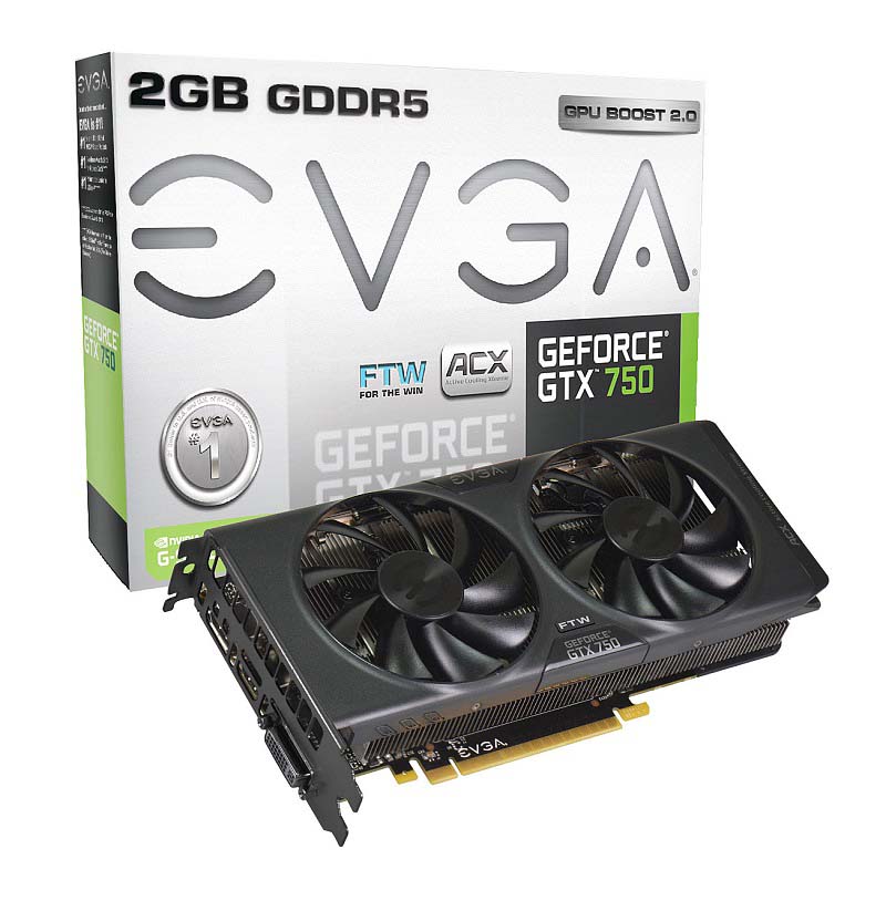 02G-P4-2758-KR | EVGA Nvidia GeForce GTX 750 FTW 2GB GDDR5 128-Bit PCI Express 3.0 Video Graphics Card