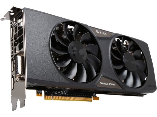02G-P4-2958-KR | EVGA GeForce GTX 950 2GB FTW Gaming, Silent Cooling Graphics Card