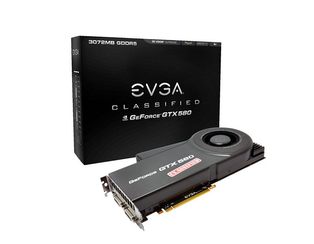 03G-P3-1588-D3 | EVGA GeForce GTX 580 3GB GDDR5 384-Bit PCI-Express 2 x16 Dual DVI Graphics Card