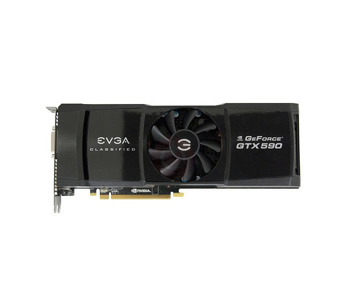03G-P3-1598-R1 | EVGA GeForce GTX 590 Classified Quad SLI 3GB GDDR5 PCI Express 2 3x DVI/ Mini-Display Port/ Ready SLI Support Video Graphics Card
