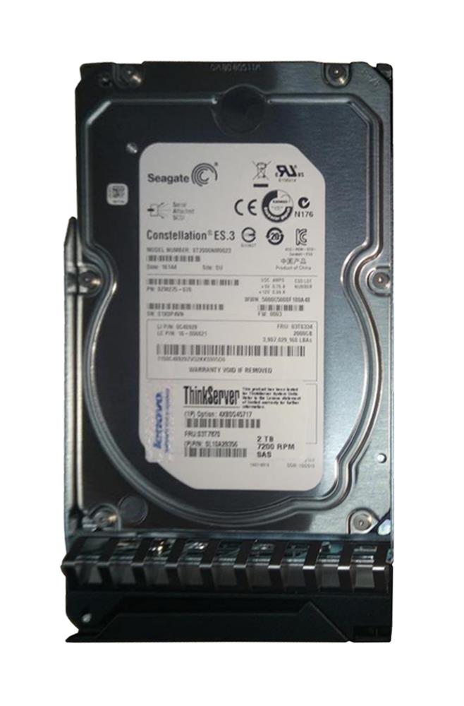 03T7870 | Lenovo 2TB 7200RPM SAS 6 Gbps 3.5 128MB Cache Hot Swap Hard Drive