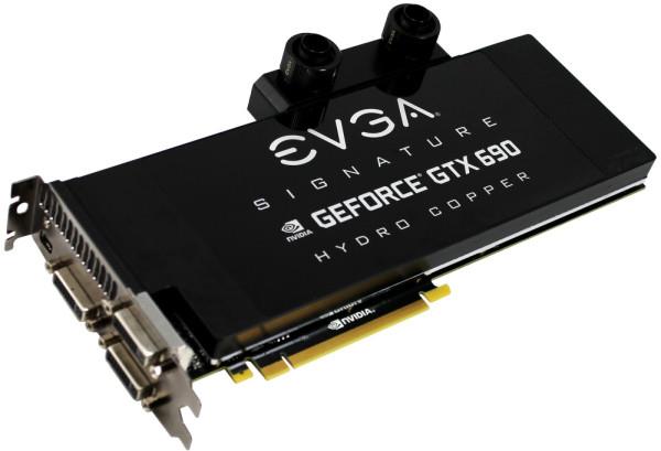 04G-P4-2699-KR | EVGA GeForce GTX 690 Hydro Copper Signature 4GB 512-Bit GDDR5 PCI Express 3 x16 HDCP Ready/ SLI Support Video Graphics Card