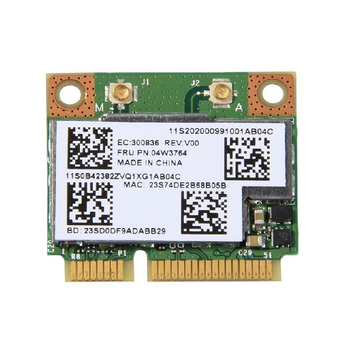 04W3764 | IBM Lenovo Wi-Fi Wireless Bluetooth 4 Half Mini-PCI Express Card