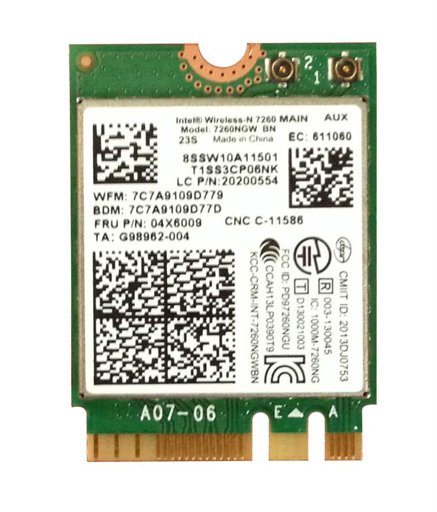 04X6009 | Lenovo Wireless N Main Wi-Fi Card for ThinkPad T260