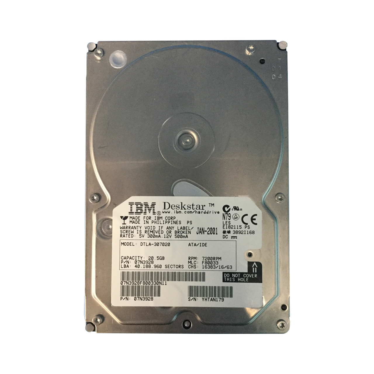 07N3928 | IBM 20GB 7200RPM IDE 3.5-inch Hard Drive