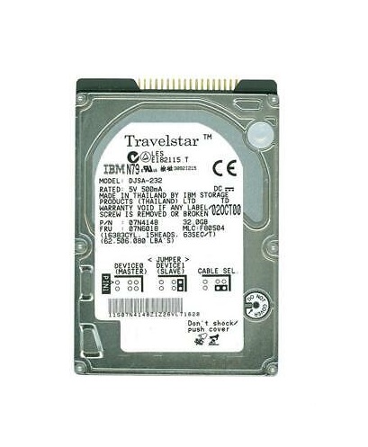 07N4138 | IBM Travelstar 32GB 5400RPM ATA-66 IDE 2.5-inch Hard Drive