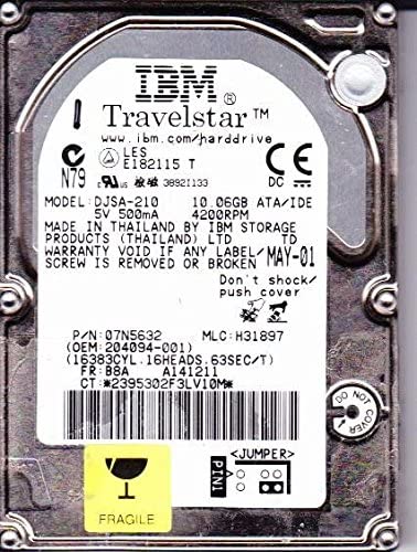 07N5632 | IBM 10GB 4200RPM IDE 2.5-inch Hard Drive