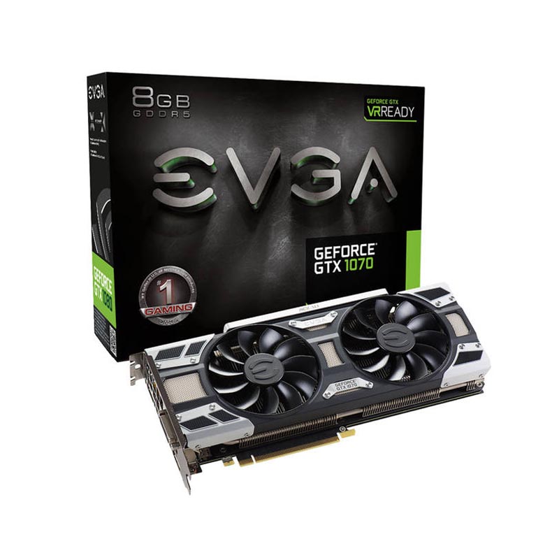 08G-P4-6173-KR | EVGA NVIDIA GeForce GTX 1070 Superclocked GAMING 8GB GDDR5 DVI/HDMI/3DisplayPort PCI-Express Video Card