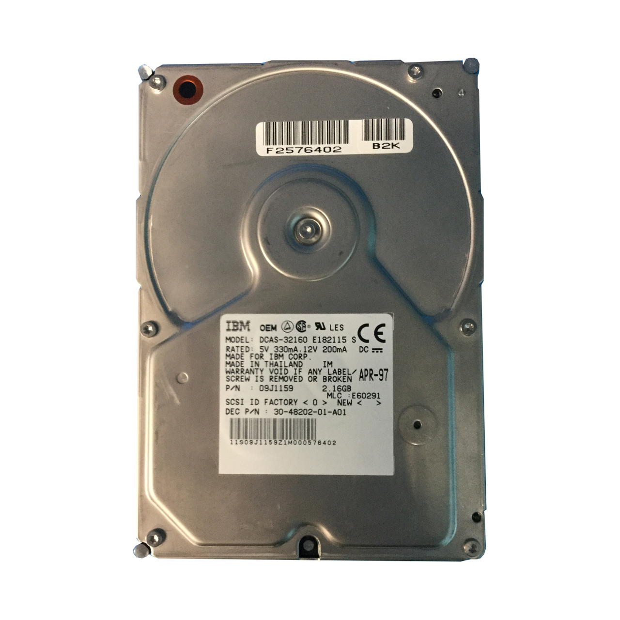 09J1159 | IBM 2GB SCSI 68-Pin 3.5-inch Hard Drive