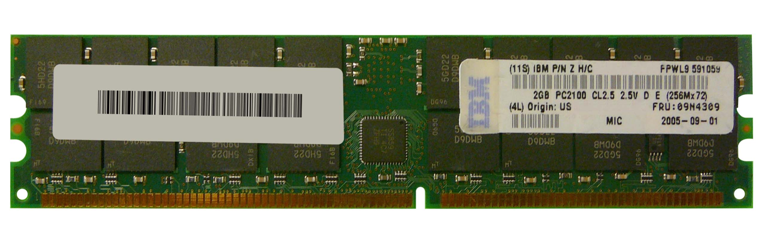 09N4309 | IBM 2GB PC2100 DDR Memory Module
