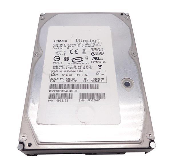 0B22132 | Hitachi Ultrastar 15K300 300GB 15000RPM SAS 3GB/s 16MB Cache 3.5-inch Hard Drive