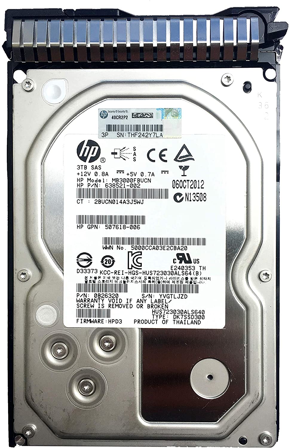 0B26320 | Hitachi UltraStar 7K3000 3TB 7200RPM SAS 6Gb/s 64MB Cache 3.5-inch Internal Hard Drive