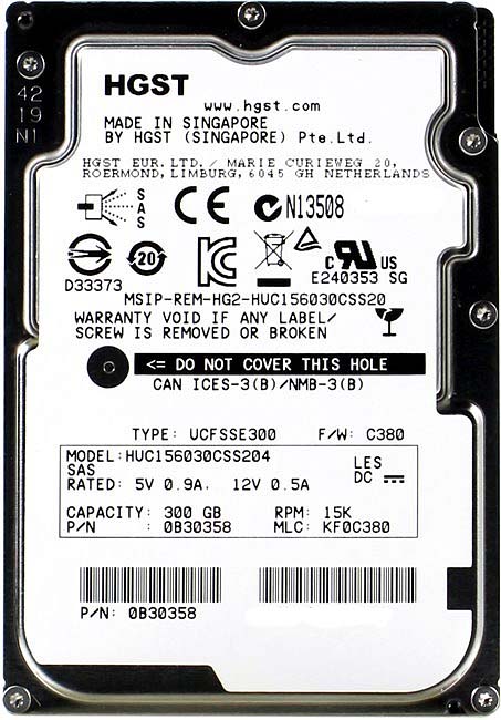 0B30358 | HGST UltraStar C15K600 300GB 15000RPM SAS 12Gb/s 128MB Cache 512N SE 2.5-inch Enterprise Hard Drive