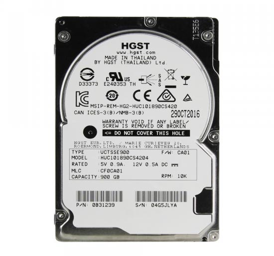 0B31239 | Hitachi Ultrastar C10K1800 900GB 10000RPM SAS 12GB/s 128MB Cache (SE) 2.5-inch Hard Drive