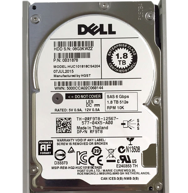 0B31878 | HGST UltraStar C10K1800 1.8TB 10000RPM SAS 6Gb/s 128MB Cache 2.5-inch Enterprise Hard Drive
