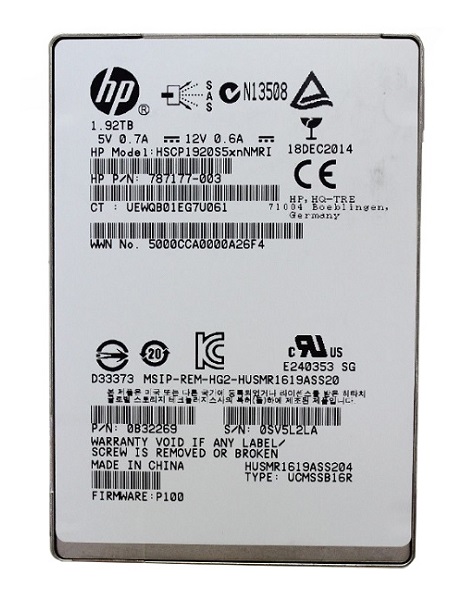 0B32291 | Hitachi 1.92TB SAS 12Gb/s Read Intensive 2.5-inch Solid State Drive