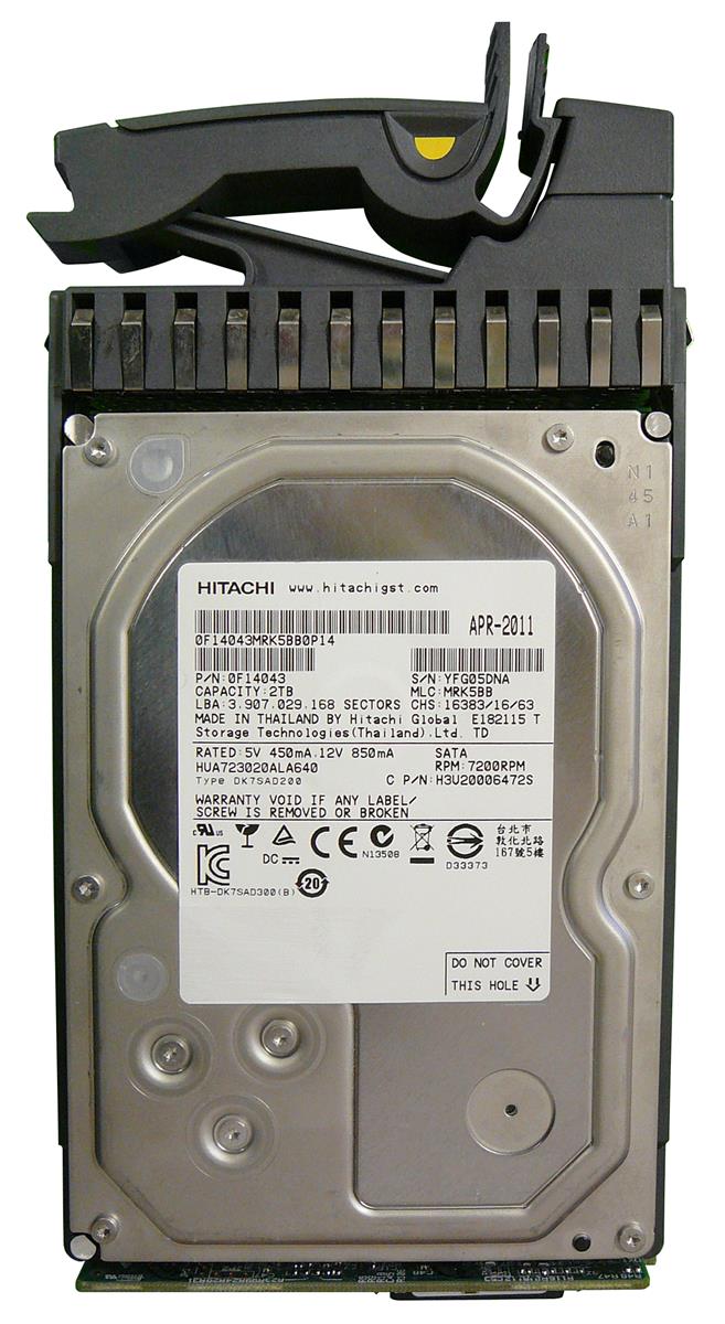 0F14043 | Hitachi 2TB 7200RPM SATA Gbps 3.5 64MB Cache Ultrastar Hard Drive