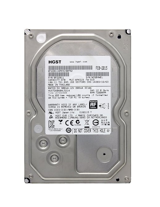 0F22811 | HGST Ultrastar 7K6000 6TB 7200RPM SAS 12Gb/s 3.5-inch Enterprise Hard Drive