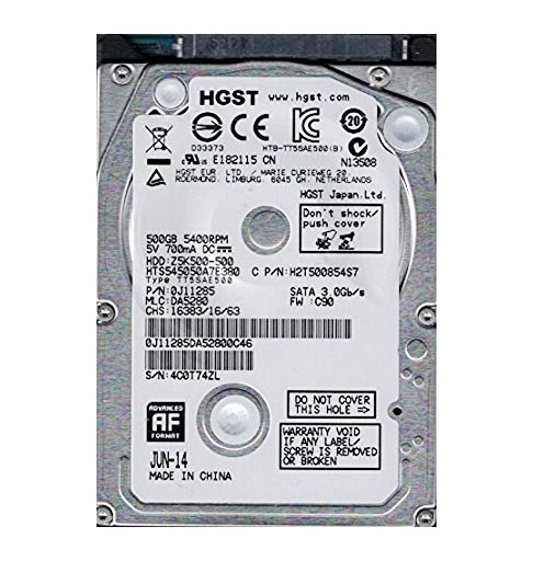 0J11285 | Hitachi TravelStar Z5K500 500GB 5400RPM SATA 3GB/s 8MB Cache 2.5-inch Internal Hard Drive