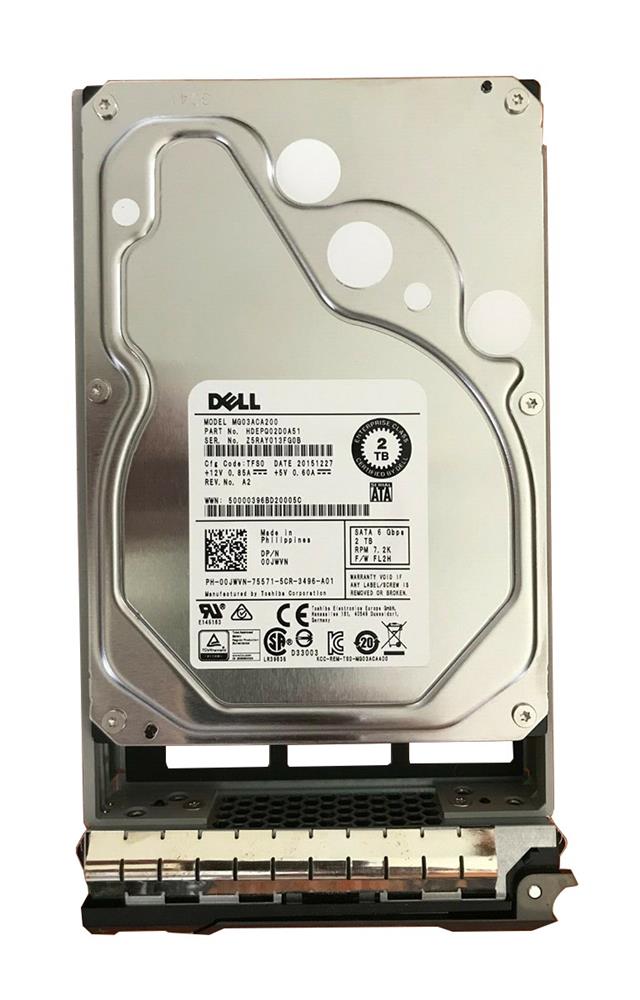 0JWVN | Dell 2TB 7200RPM SATA 6Gbps 3.5-inch Internal Hard Drive