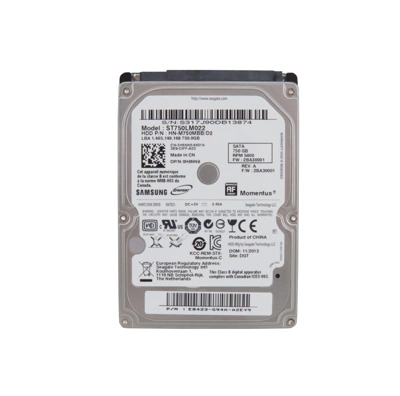 0K1T0N | Dell 750GB 5400RPM SATA 3GB/s 2.5-inch Hard Drive