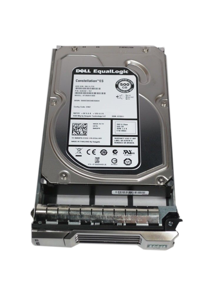 0M63P8 | Dell 500GB 7200RPM SAS 6GB/s 16MB Buffer 3.5-inch Low Profile Hard Drive