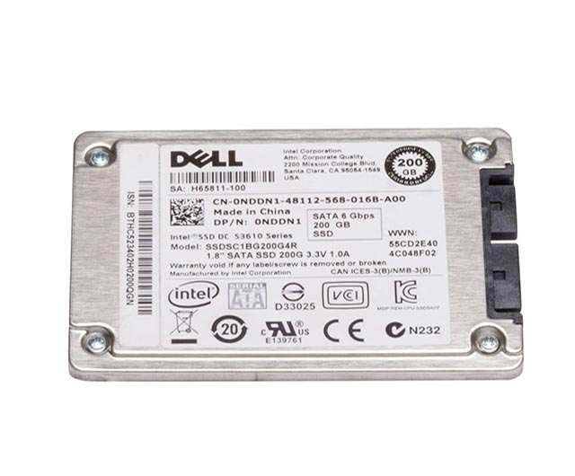 0NDDN1 | Dell 200GB SATA 6Gb/s 1.8-inch MLC Enterprise Solid State Drive by Intel