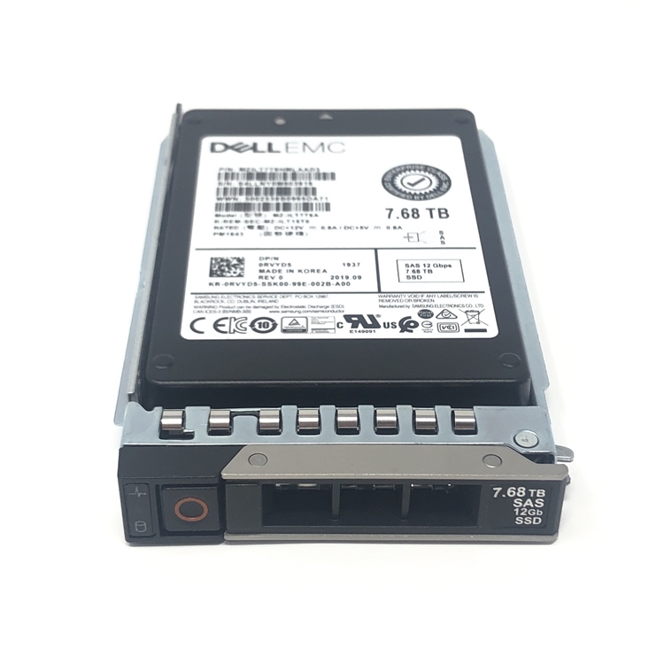 0RVYD5 | Dell 7.68TB SAS 12Gb/s Read Intensive TLC Advanced Formate 512E 2.5-inch Hot-pluggable Solid State Drive