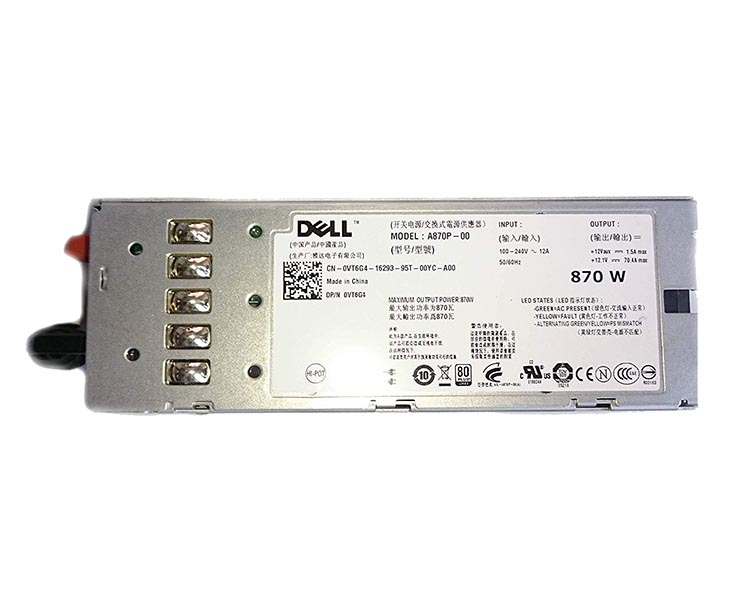 0VT6G4 | Dell 870-Watts Redundant Hot Swap Power Supply for PowerEdge R710 / T610