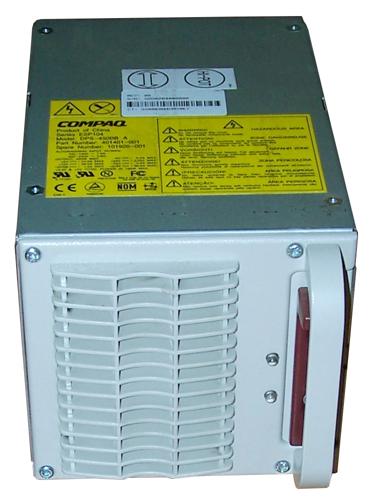 101920-001 | HP 450-Watts Hot Plug Power Supply for ProLiant 6400r Dl580