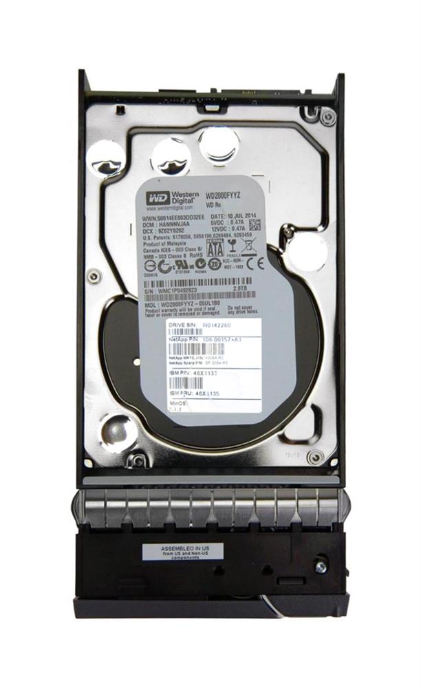 108-00157 | NetApp 2TB 7200RPM SATA Gbps 3.5 64MB Cache Hard Drive