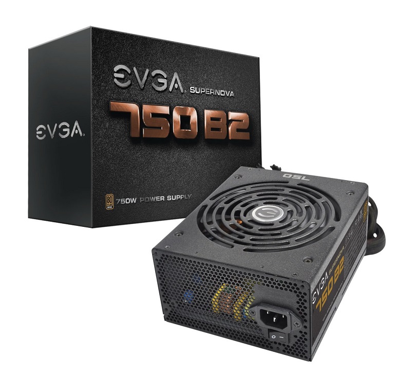 110-B2-0750-VR | EVGA SuperNOVA 750 B2 750-Watts 80 Plus Bronze Certified Semi-Modular Power Supply