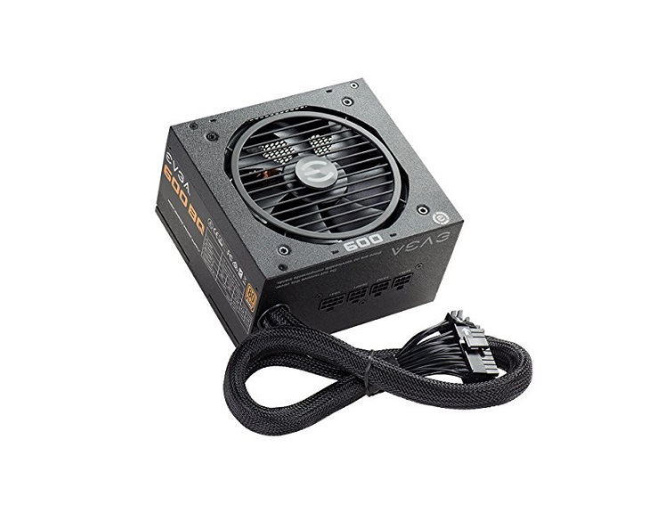 110-BQ-0600-K1 | EVGA 600 BQ 600-Watts 80 Plus Bronze Certified Semi Modular ATX Power Supply