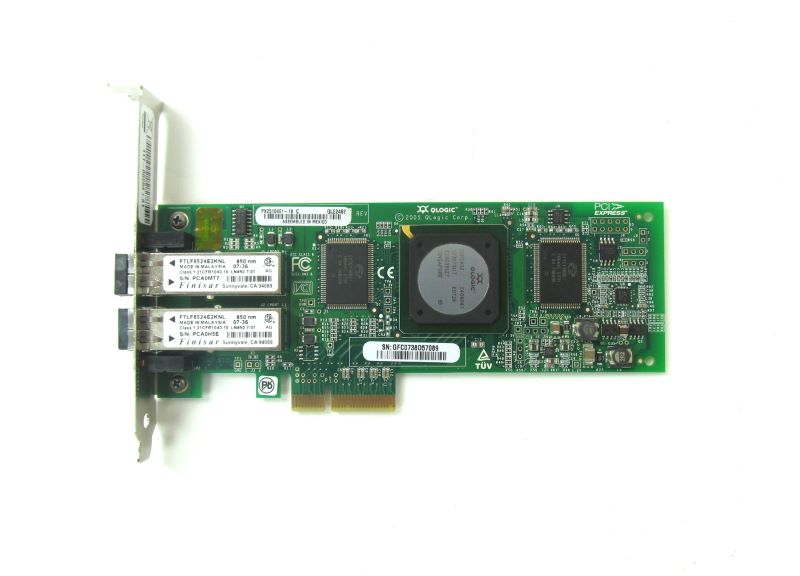 111-00204+A1 | NetApp QLE2462 Dual Port 4Gb Fiber Channel PCI-E Host Bus Adapter