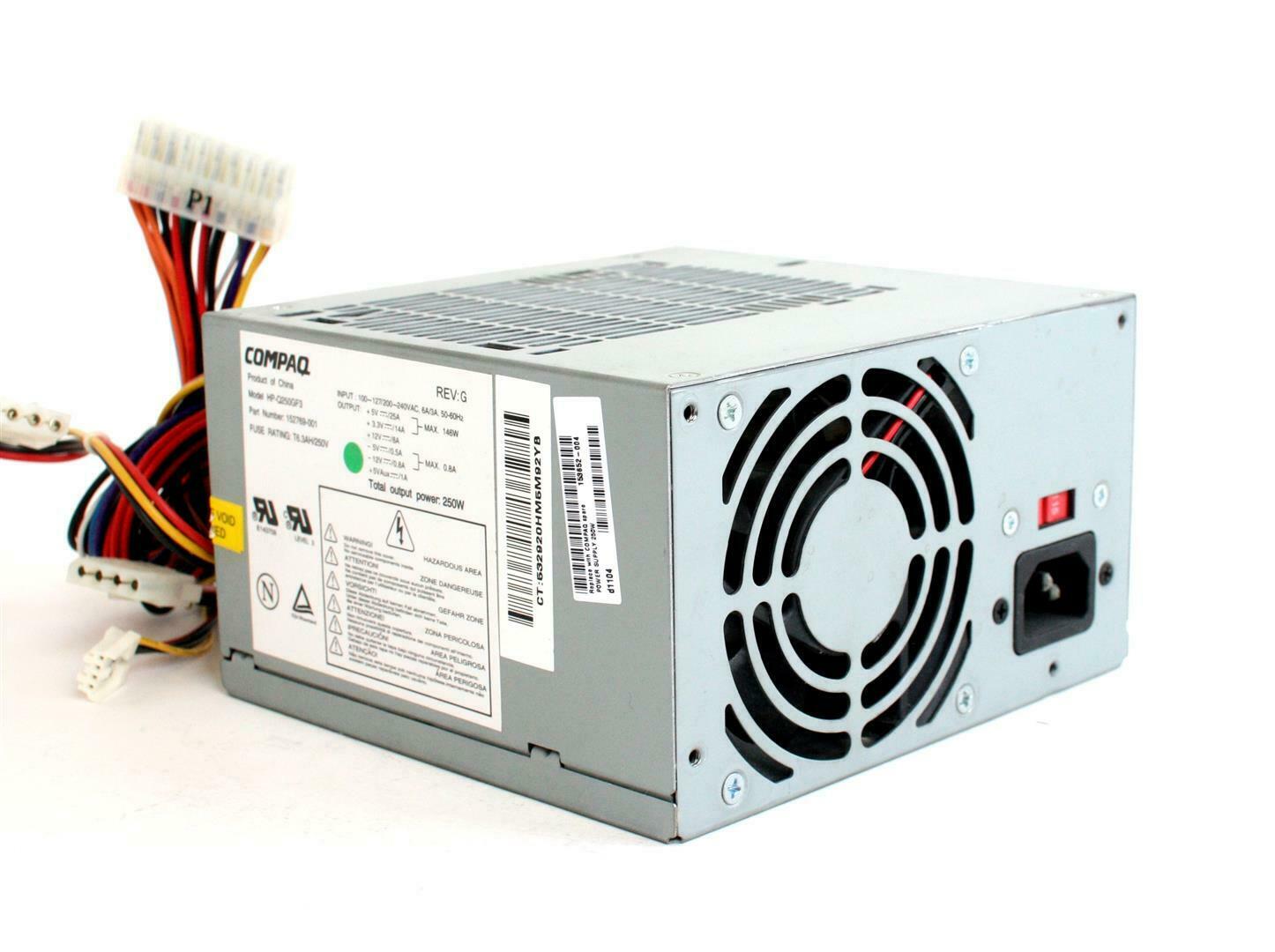 153652-004 | HP 250-Watts 115/230Volt AC Input 50/60Hz Power Supply for Presario