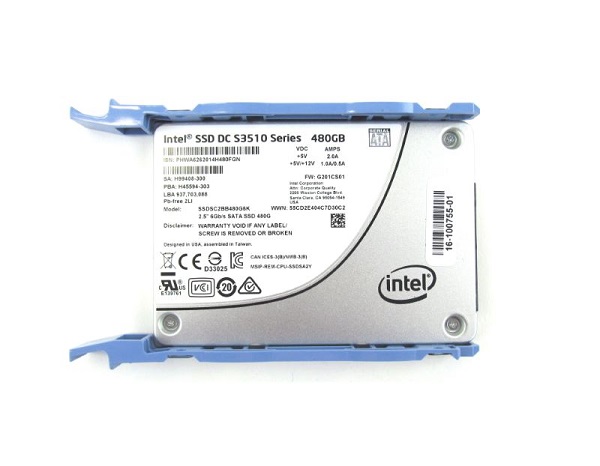 16-100755-01 | Cisco Intel DC S3510 480GB SATA 6Gb/s 2.5-inch MLC Solid State Drive