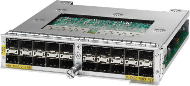 A9K-MPA-20X1GE= | Cisco ASR 9000 20-Ports 1GE Modular Adapter