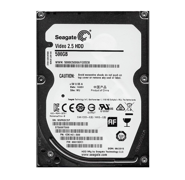 1DK142-500 | Seagate Video 2.5 500GB 5400RPM SATA 6Gb/s 2.5-inch Hard Drive
