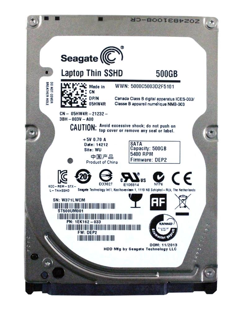 1EK162-033 | Seagate 500GB 5400RPM SATA 6 Gbps 2.5 64MB Cache Hard Drive